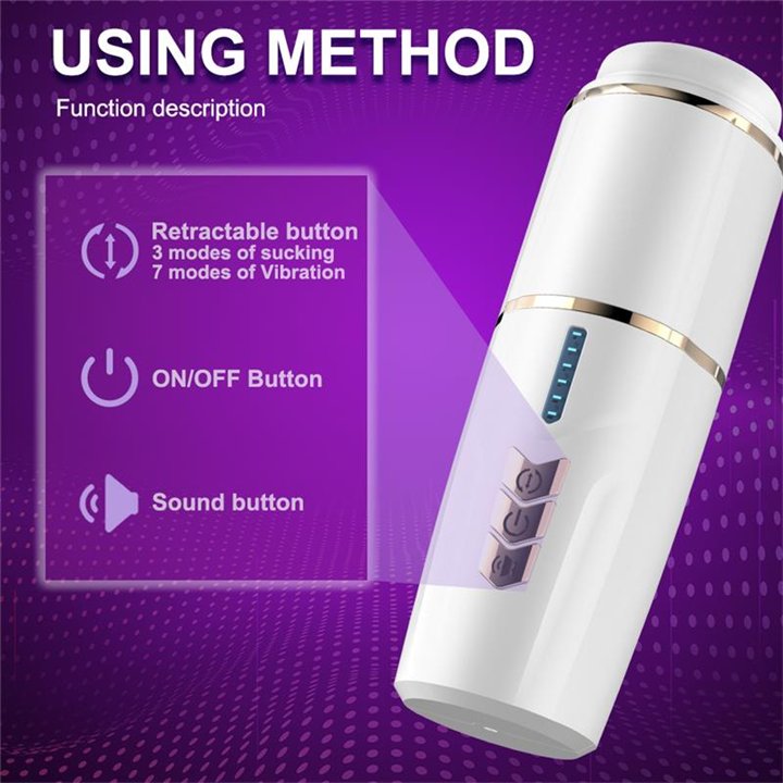 Kimi Male Masturbator with Telescoping and Rotation Functions - SQ-MA70055 - Teknashop Ltd