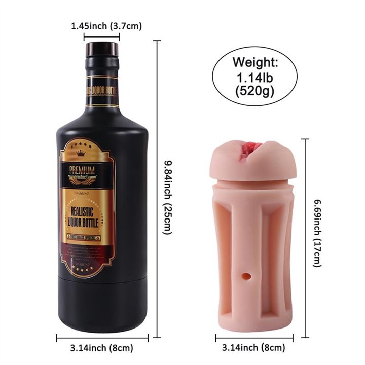 Male Masturbator Vagina Liquor Bottle - SQ-MA70048 - Teknashop Ltd