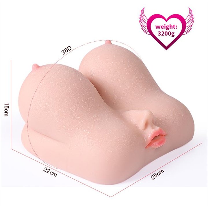 Jalome Masturbator 3 in 1 Vagina, Mouth and Breast 3.2 kg - SQ-MA50025 - Teknashop Ltd