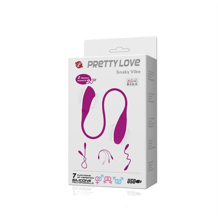 Pretty Love Vibrating Eggs Snaky Pink - BI-014327-2 - Teknashop Ltd