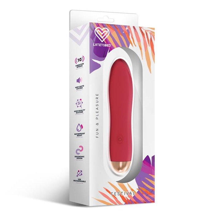 Dawel Stimulator 10 speeds Rust Red - LTB-432 - Teknashop Ltd