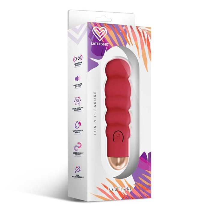 Ewon Stimulator 10 Speeds Rust Red - LTB-390 - Teknashop Ltd