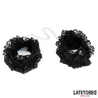 Lace Elastic Ankle Restraints Black - 8436615007141 - Teknashop Ltd