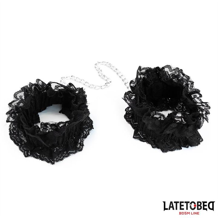 Lace Elastic Ankle Restraints Black - 8436615007141 - Teknashop Ltd