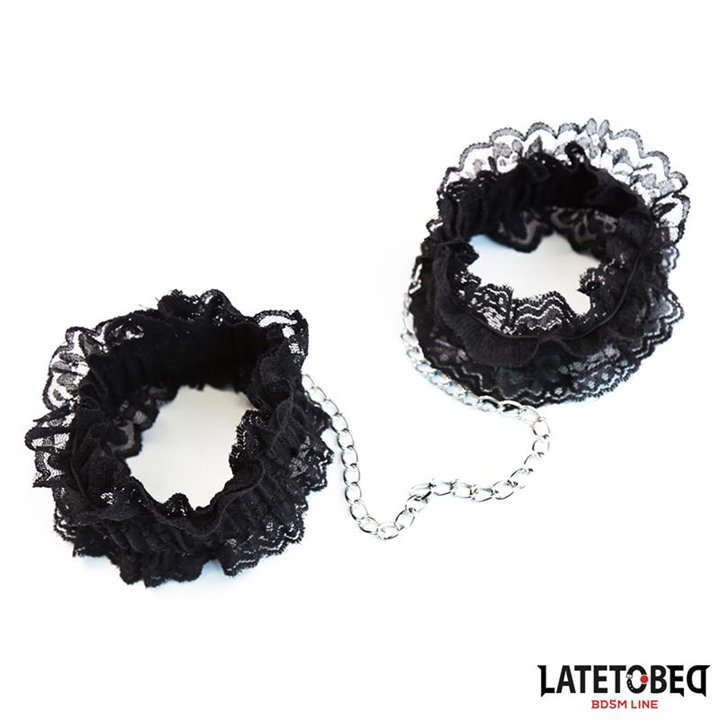 Lace Elastic Ankle Restraints Black - 8436615007141 - Teknashop Ltd
