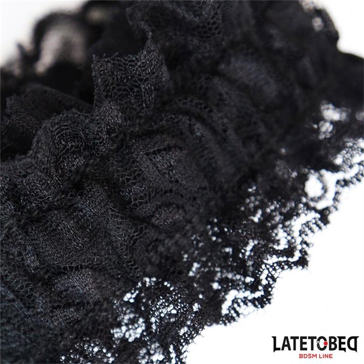 Lace Elastic Ankle Restraints Black - 8436615007141 - Teknashop Ltd