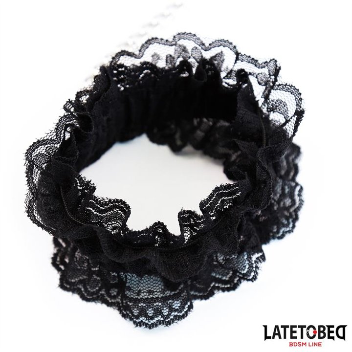 Lace Elastic Ankle Restraints Black - 8436615007141 - Teknashop Ltd