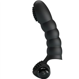 PRETTY LOVE - ALEXANDER FINGER VIBRATOR 10 VIBRATIONS BLACK - D-242407 - Teknashop Ltd