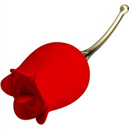 PRETTY LOVE - ROSE LOVER ROSE CLITORIS STIMULATOR 12 VIBRATIONS RED - D-242437 - Teknashop Ltd