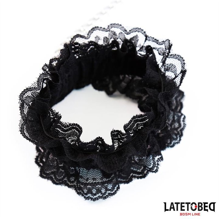Lace Elastic Wrist Restraints Black - 8436615007097 - Teknashop Ltd