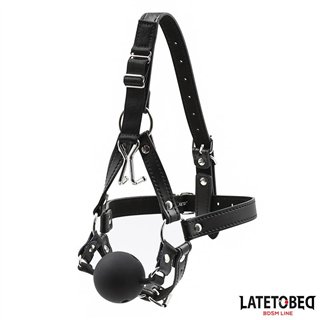 Head Harness with Ball Gag and Nose Hook - 8436615007820 - Teknashop Ltd