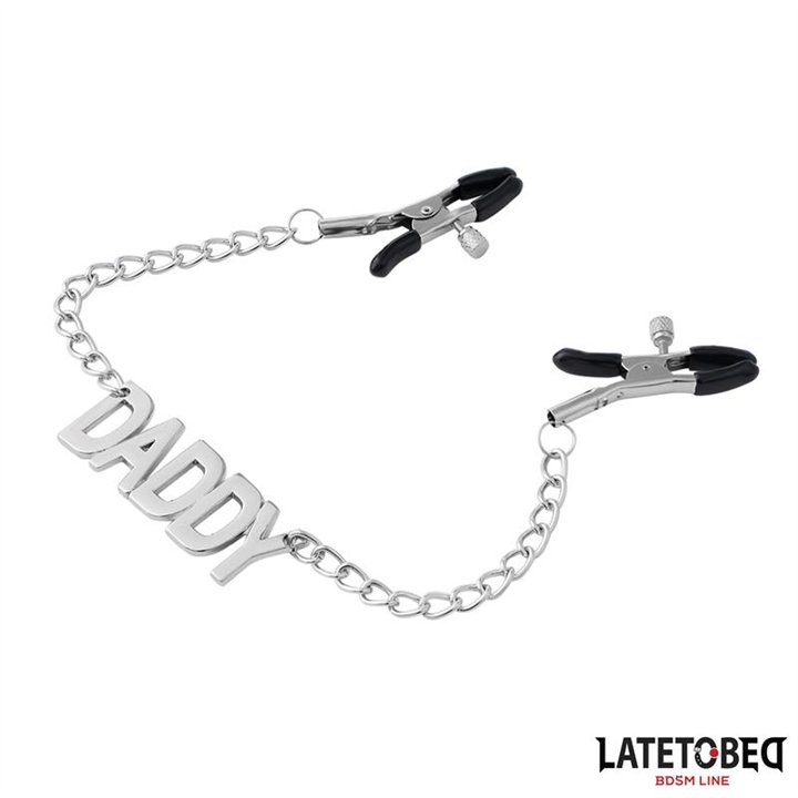 Nipple Clamps with Daddy Word Pendant - 8436615007639 - Teknashop Ltd