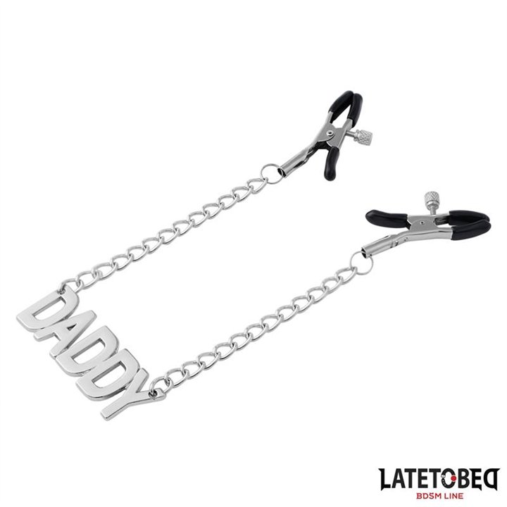 Nipple Clamps with Daddy Word Pendant - 8436615007639 - Teknashop Ltd