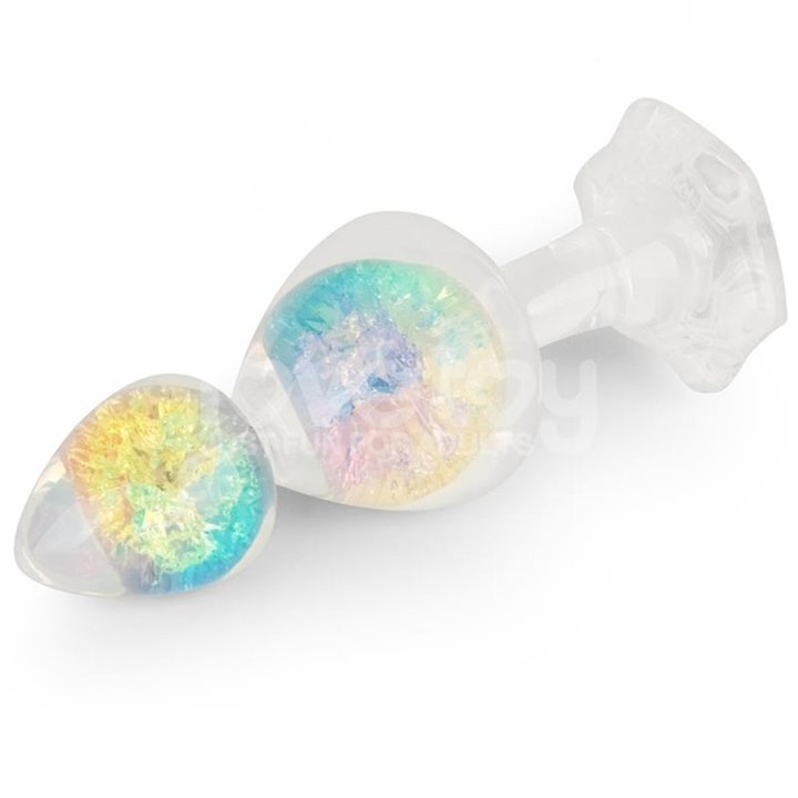 Gemoria Silicone Butt Plug with Crystal Sphere Multicolor - LO-LV420012 - Teknashop Ltd