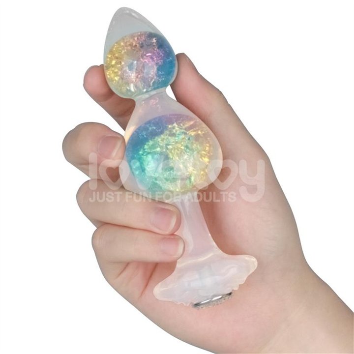 Gemoria Silicone Butt Plug with Crystal Sphere Multicolor - LO-LV420012 - Teknashop Ltd