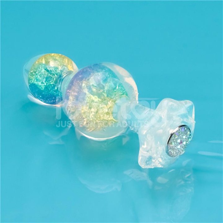 Gemoria Silicone Butt Plug with Crystal Sphere Multicolor - LO-LV420012 - Teknashop Ltd