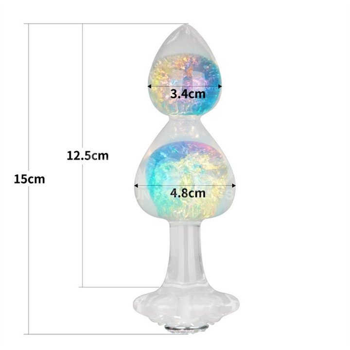 Gemoria Silicone Butt Plug with Crystal Sphere Multicolor - LO-LV420012 - Teknashop Ltd
