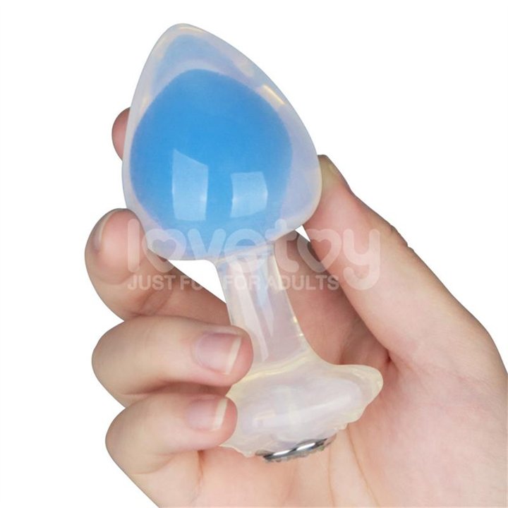 Gemoria Silicone Butt Plug Internal Steel Ball Glow in the Dark - LO-LV420021 - Teknashop Ltd