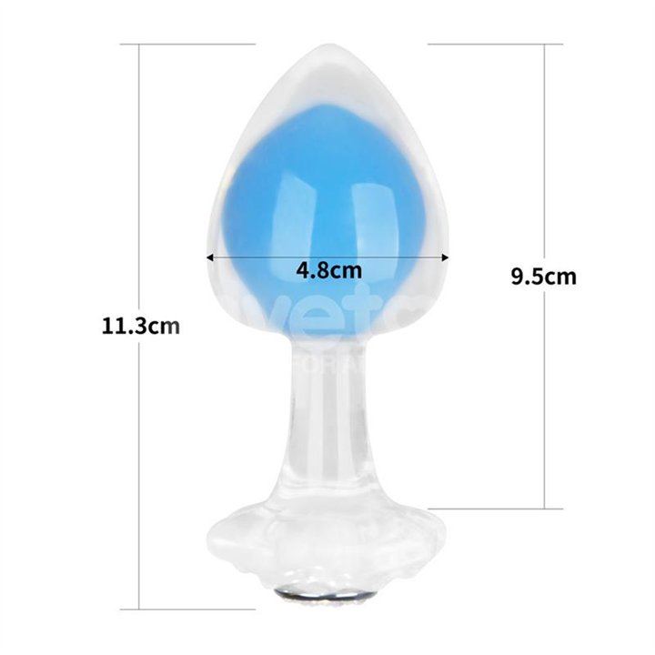 Gemoria Silicone Butt Plug Internal Steel Ball Glow in the Dark - LO-LV420021 - Teknashop Ltd