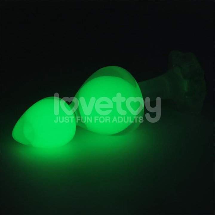 Gemoria Silicone Butt Plug Internal steel ball Glow in Dark - LO-LV420022 - Teknashop Ltd