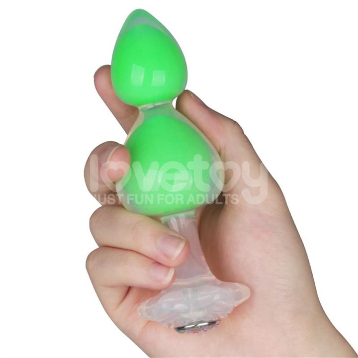 Gemoria Silicone Butt Plug Internal steel ball Glow in Dark - LO-LV420022 - Teknashop Ltd