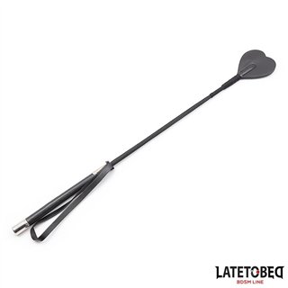 Whip with Heart Shape Black 60cm - 8436615007561 - Teknashop Ltd