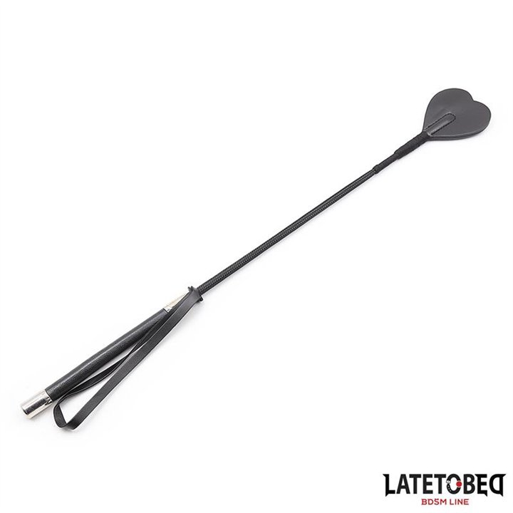 Whip with Heart Shape Black 60cm - 8436615007561 - Teknashop Ltd
