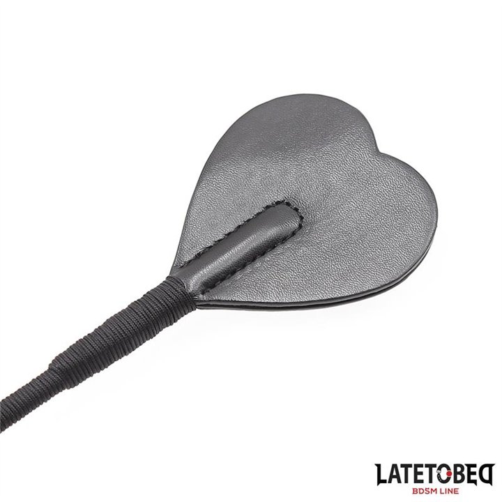 Whip with Heart Shape Black 60cm - 8436615007561 - Teknashop Ltd