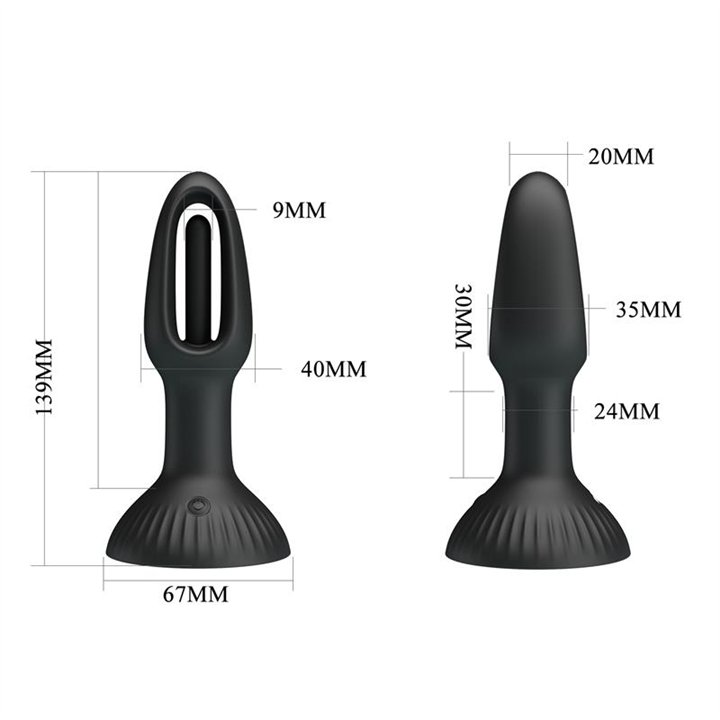 Hubert Anal Plug with 7 Wiggling - BI-040197 - Teknashop Ltd