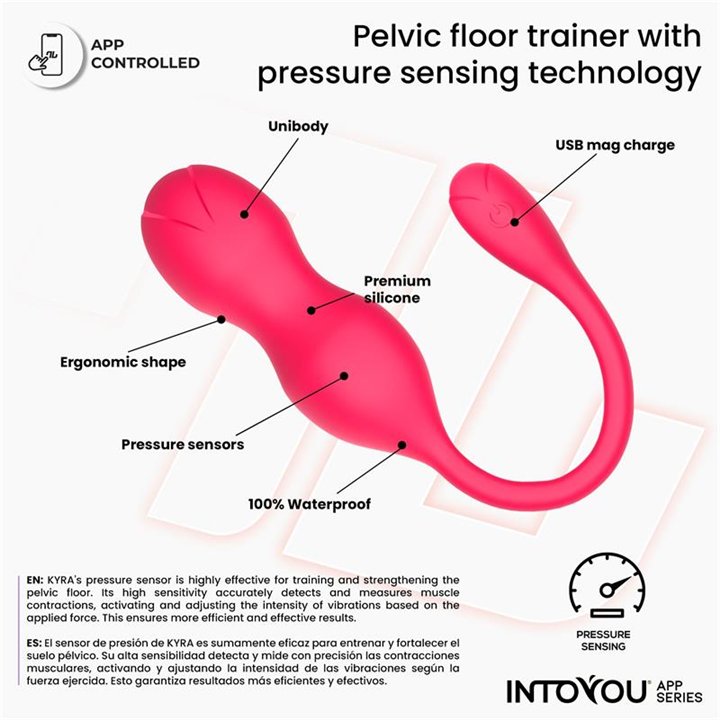 Kyra Pelvic Floor Trainer with Pressure Sensing and App - IN-665 - Teknashop Ltd