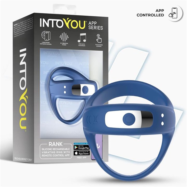 Rank Vibrating Ring with App Blue - IN-669 - Teknashop Ltd