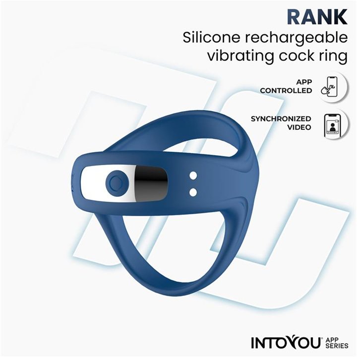 Rank Vibrating Ring with App Blue - IN-669 - Teknashop Ltd