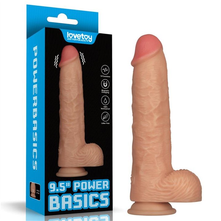 Power Basics Dildo with Vibration 9.5 - LO-LV111205 - Teknashop Ltd
