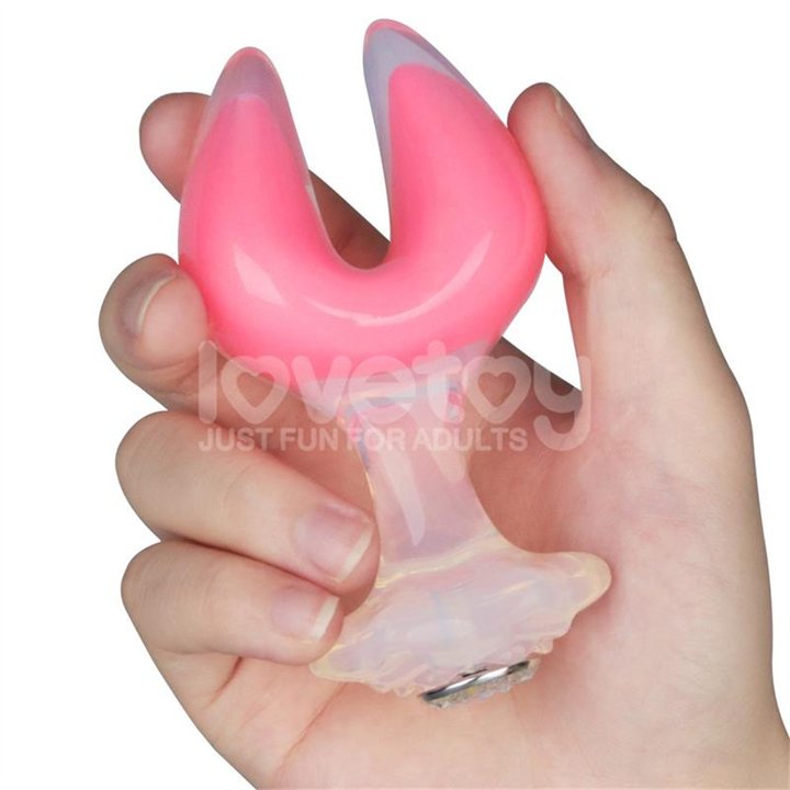 Gemoria Silicone Butt Plug dual crescent-shaped tip Glow Dark - LO-LV420023 - Teknashop Ltd