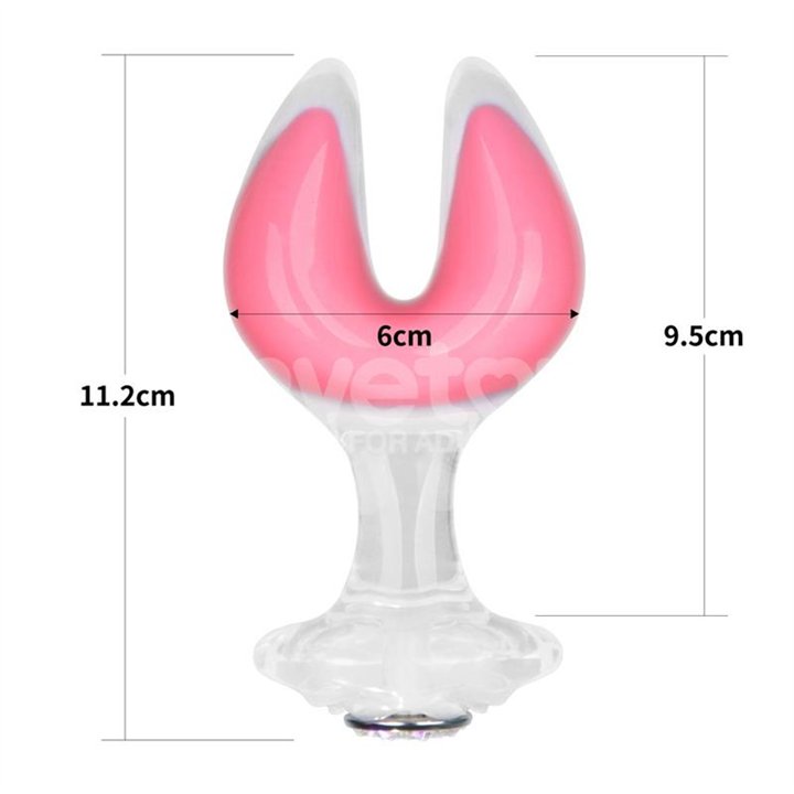 Gemoria Silicone Butt Plug dual crescent-shaped tip Glow Dark - LO-LV420023 - Teknashop Ltd