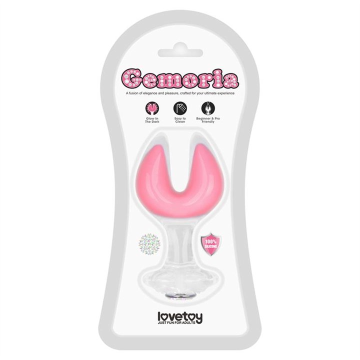 Gemoria Silicone Butt Plug dual crescent-shaped tip Glow Dark - LO-LV420023 - Teknashop Ltd