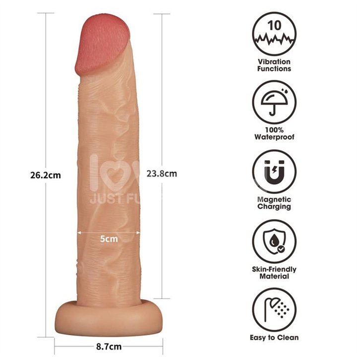 Power Basics Dildo with Vibration 10 - LO-LV111206 - Teknashop Ltd