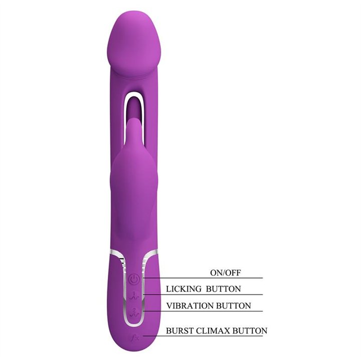 Kampas Vibrator With Licking Lilac - BW-500025-3 - Teknashop Ltd