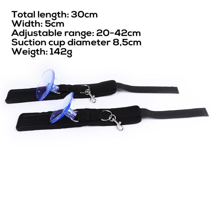 Adjustable Anklecuffs with Suction Cups - 8436615000296 - Teknashop Ltd