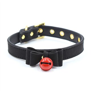 Collar with Bow and Rattle 44 cm Black/Red - 843658379340 - Teknashop Ltd