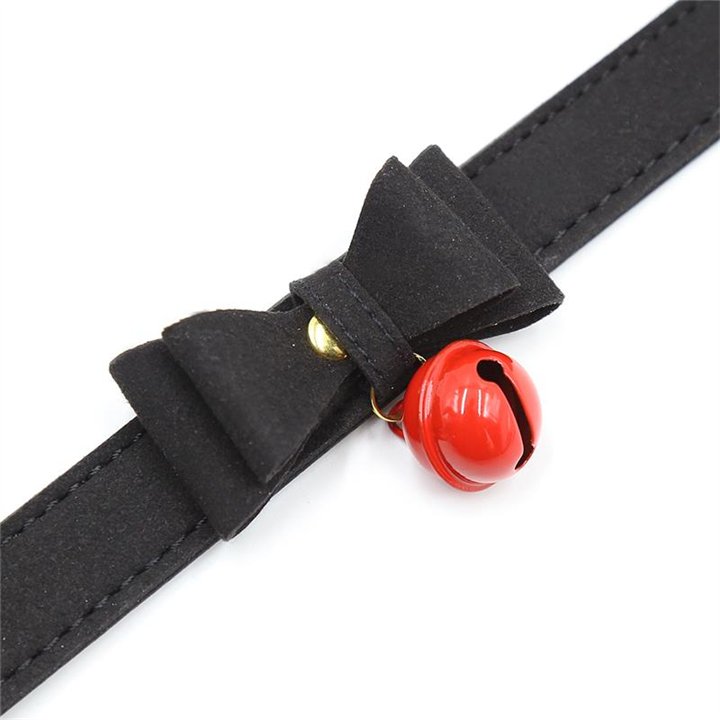 Collar with Bow and Rattle 44 cm Black/Red - 843658379340 - Teknashop Ltd