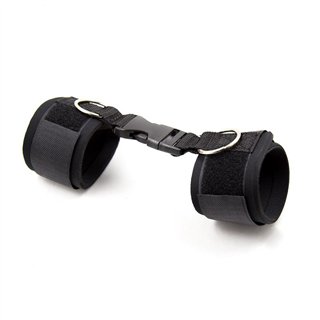 Neoprene Handcuffs with Veldro Black - 843658379464 - Teknashop Ltd