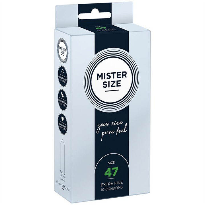 MISTER SIZE - CONDOMS SIZE XS 47 MM (10 UNITS) - D-242276 - Teknashop Ltd