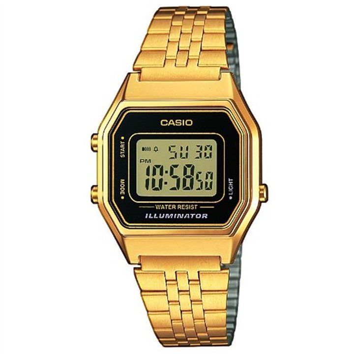 CASIO VINTAGE Mod. ICONIC LADY GOLD - BLACK - WW.LA680WEGA-1ER - Teknashop Ltd