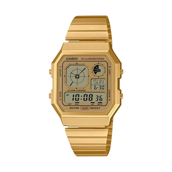 CASIO VINTAGE Mod. RETRO FUTURE EDGY COLLECTION - FULL GOLD - WW.A130WEG-9AEF - Teknashop Ltd