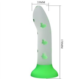 PRETTY LOVE - MAGICAL NIGHTFALL DILDO WITHOUT VIBRATION LUMINOUS GREEN - D-238289 - Teknashop Ltd