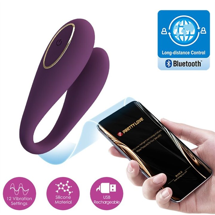 PRETTY LOVE - AUGUST REMOTE GLOBAL DOUBLE PLEASURE VIBRATOR - D-238747 - Teknashop Ltd
