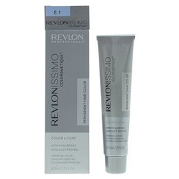 Revlon, Revlonissimo Colorsmetique, Hyaluronic Acid, Permanent Hair Dye, 8.1 Light Ash Blonde, 60 ml - Teknashop Ltd