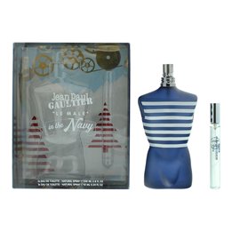 Set Jean Paul Gaultier: Le Male In The Navy, Eau De Toilette, For Men, 125 ml + Le Male In The Navy, Eau De Toilette, For Men, 1