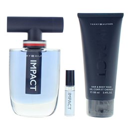 Set Tommy Hilfiger: Impact, Eau De Toilette, For Men, 100 ml + Impact, Eau De Toilette, For Men, 4 ml + Impact, Shower Gel, Body